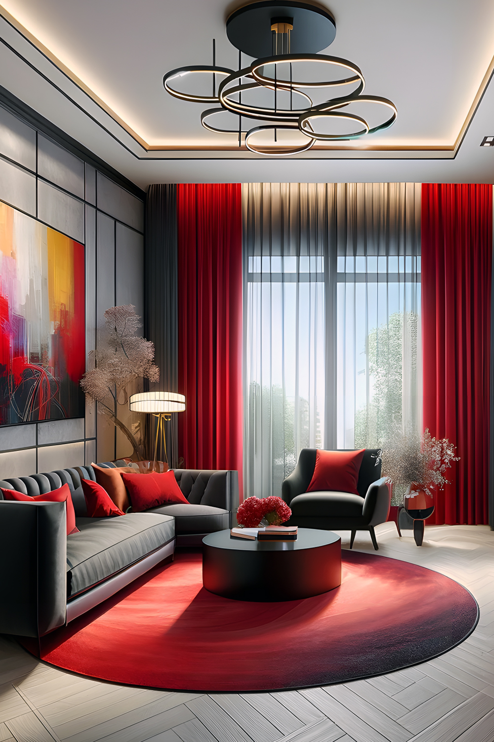 What Color Curtains Go With Gray Walls And Black Furniture In Living Room 7256