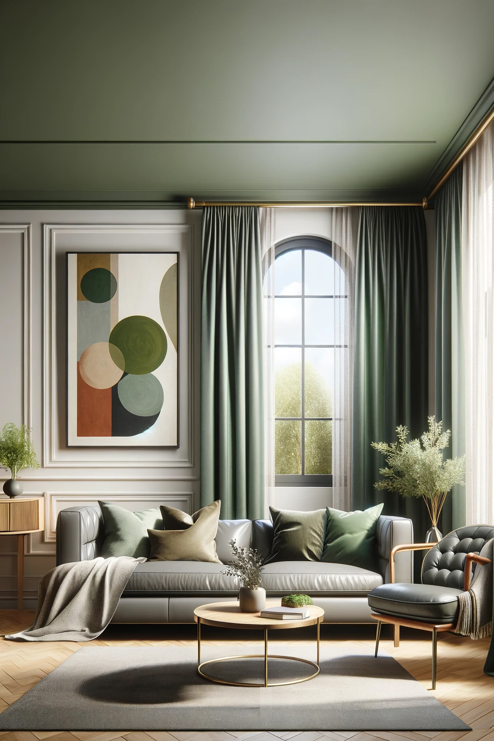 18 Living Room Ideas with Green Curtains